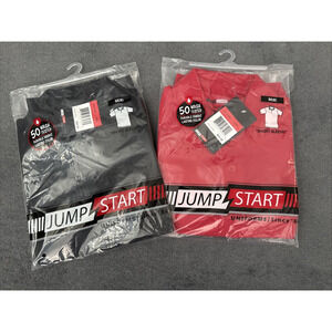 Kids Jump Start Uniforms Lot Of 2 Short Sleeve Polos, Medium
